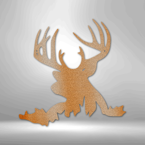 Deer Head Steel Sign Laser Cut Powder Coated Home & Office Metal Wall Decor Mult